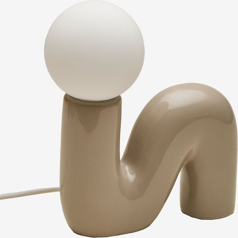 Lampada da tavolo in ceramica con sfera in vetro Vireto SKLUM