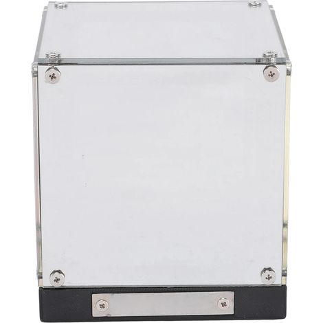Cube lumineux miroir 4D acrylique LED tactile variable rechargeable humeur nuit bureau de jeu décor futuriste blanc (1/5)