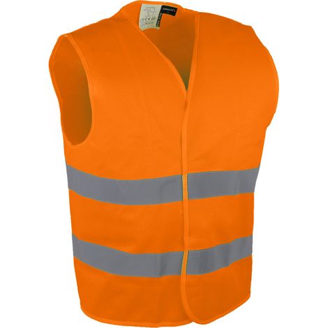 Gilet orange haute visibilité Polyester Fermeture auto-agrippante - SINGER - GILO L