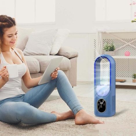 Condizionatore d'aria portatile con ventilatore, raffrescatore evaporativo, USB da tavolo, bianco (1/5)