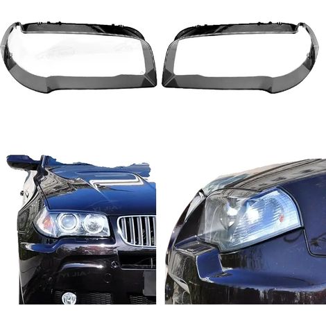 Cubierta de lente de faro, material de policarbonato, dimensiones 12 x 5 x 4 pulgadas, compatible con el modelo de vehículo E83 2004-2010, peso 1,5 libras, color transparente. (1/5)