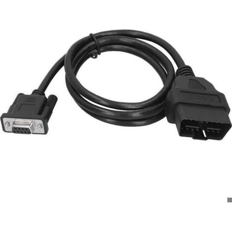 16Pin OBD2 à RS232 DB9 connecteur de câble d'extension d'adaptateur d'interface de Diagnostic de voiture (1/4)
