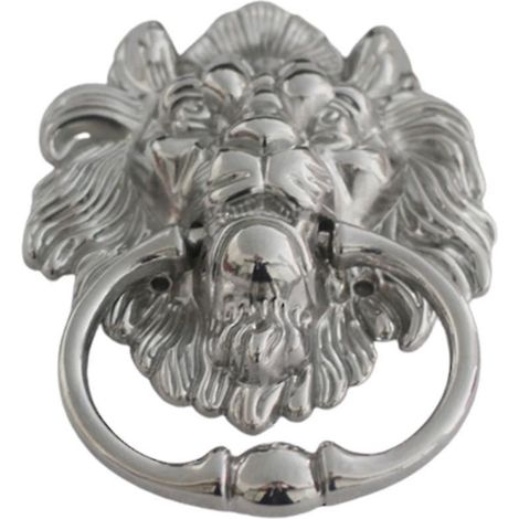 Poignée heurtoir chromée en forme de tête de lion pour tabouret de bar ou chaise de salle à manger (1 pièce) (1/3)