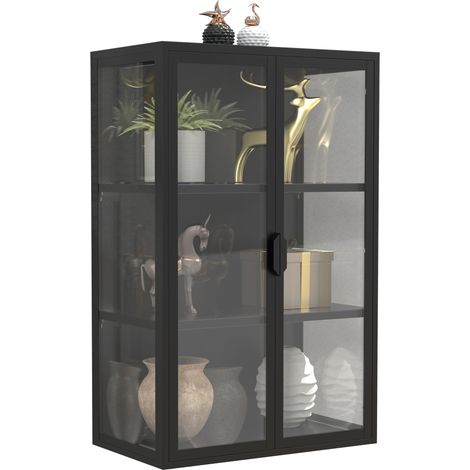 Espositore a parete espositore appeso vetrina in vetro Flokas L 95x60x35 - VCM