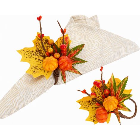 Serviette de table motif citrouille pour la salle à manger (1/5)