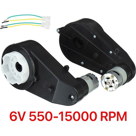 1 par de caja de cambios de motor eléctrico de 6 V, 550 15 000 RPM (1/3)