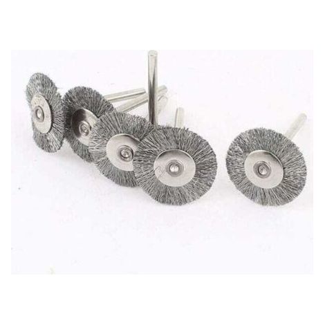 Pair 10 brosses rotatives en acier, brosses pour perceuses métalliques, accessoires pour outils rotatifs de nettoyage et polissage. (1/5)