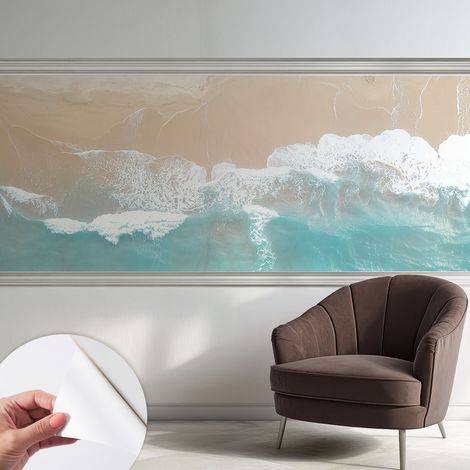 Papier peint autocollant adhésif avec imprimé motifs uniques apparence moderne Vagues murmurantes 250x104 cm (1/5)