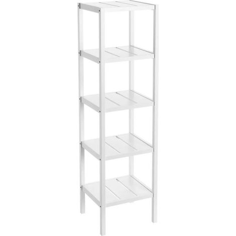 Étagère Bois Blanc MDF 5 Plateaux (1/3)