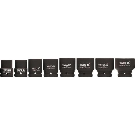 Set di inserti a impatto Yato in acciaio cromato-molibdeno nero (1/3)