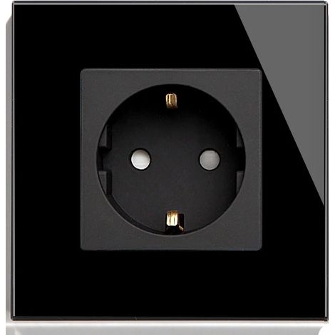 ZigBee TUYA Smart-Steckdose + RTX-Glasrahmen schwarz (1/5)