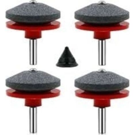 4 Pièces Affuteur Lame Tondeuse Gazon Universel Aiguiseur de Tondeuse Accessoires pour Tondeuses avec 1Pcs Kit D'équilibrage de Lame,50 x 47mm (1/5)
