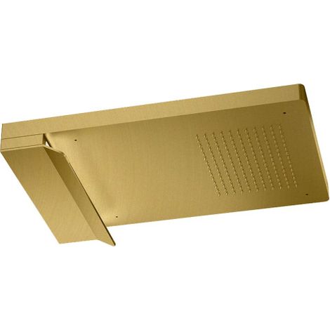 Plafond De Pluie 358X350 Chromotherapie 2 Fonctions Inox Or Brossé - CRISTINA ONDYNA PD33596I