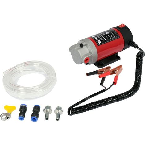 Yato, modelo YT-07140, Bomba eléctrica para succión de aceite 12V, ideal para extracción rápida y eficiente de aceite en vehículos y maquinaria, fabricada con materiales de alta calidad