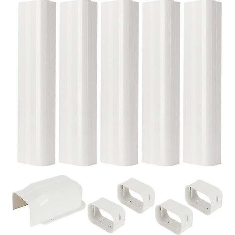 Ac Line Cover Kit, Decorative Pvc Tubacg Cover Kit compatible avec avec Mini Split Air Conditioners And Heat Pumps (1/5)
