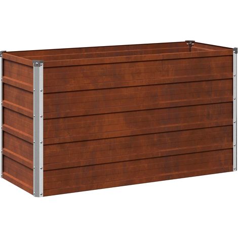 Raised Garden Bed Rusty 100 x 40 x 55 cm corton vidaXL