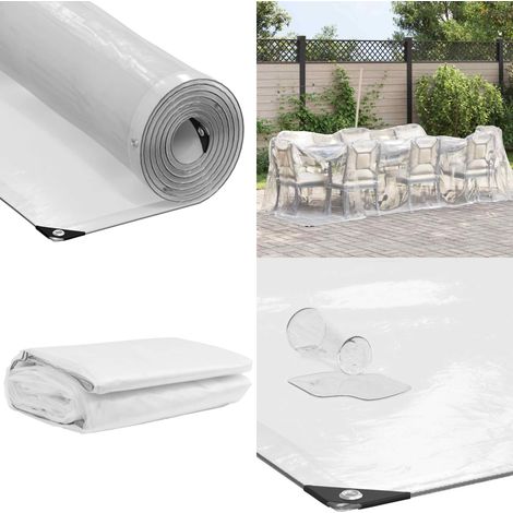 vidaXL Bâche transparente avec œillets 2x4 m polyéthylène (1/5)