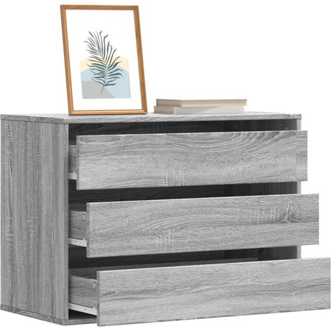 Kommode Grau Sonoma 80x41x58 cm Holzwerkstoff