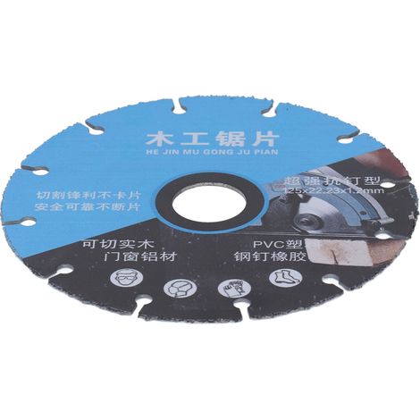 Lame de scie circulaire 5" en acier manganèse pour coupe précise bois, aluminium, plastique - Évacuation rapide des copeaux. (1/5)