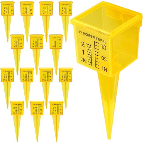 20 pièces Pluviomètres de Jardin 1,5 Pouce, Jauges de Pluie à Large Ouverture pour Mesurer les Précipitations et l'Arrosage (1/5)