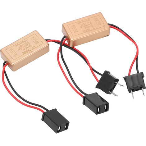 Lot de 2 contrôleurs de flash stroboscopique 50 W, bonne résistance à la chaleur, compatible avec 3 types de lampes, module de clignotement pour feux antibrouillard (1/5)