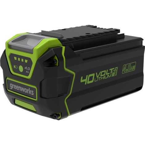 Batterie lithium-ion 40V 4,0Ah – Compatible outils GREENWORKS 40V – Rechargement rapide – Niveau de charge visible (1/7)