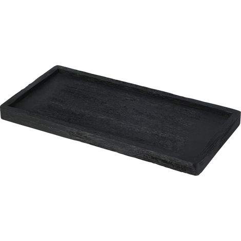 Vassoio "Mango" rettagolare per tavola, color nero, da 28 x 14 cm
