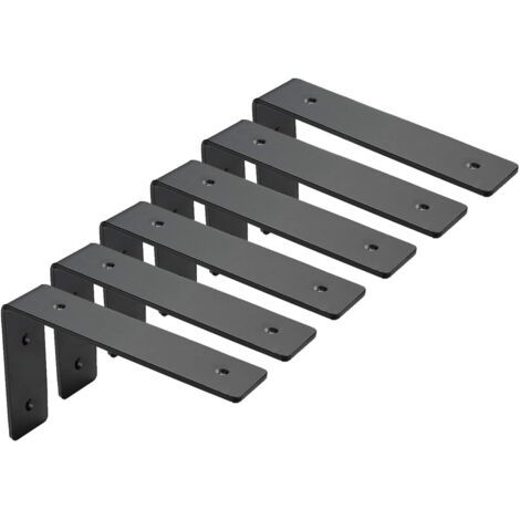 Lablanc – Set mit 6 5-mm-Stahl-Wandhalterungen – Schwerlastausführung, Tragkraft bis zu 50 kg – Einfache Montage – Für Industrieregale (1/5)