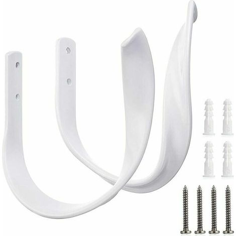 2 dekorative, wandmontierte Gardinenhalter aus Aluminiumlegierung mit Schrauben, Vorhanghalter für dekorative Zwecke (1/4)