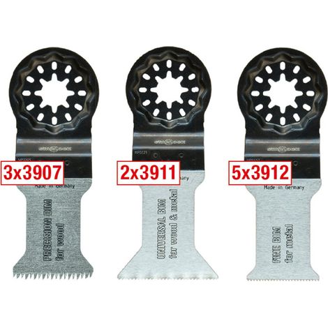 Lames de scie oscillantes de marque MPS, lot de 10, pour bois et métal.