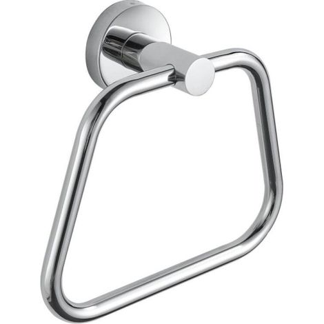 Anneau Porte Serviettes Accessoire de Salle de Bain en Acier Inoxydable 304 Porte Serviettes Mural avec Design Trapézoïdal Adapté à la Salle de Bain et à la Cuisine (Chrome) (1/5)