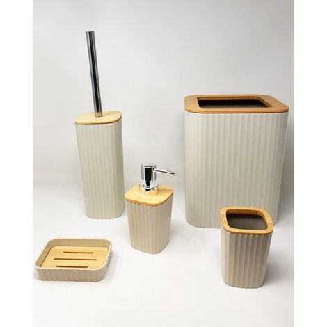 Set accessori bagno crema 5 pz Show (1/2)