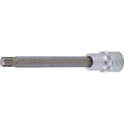 Punta de vaso longitud 140 mm entrada 12,5 mm (1/2") perfil en cuña (para RIBE) M10 (1/2)