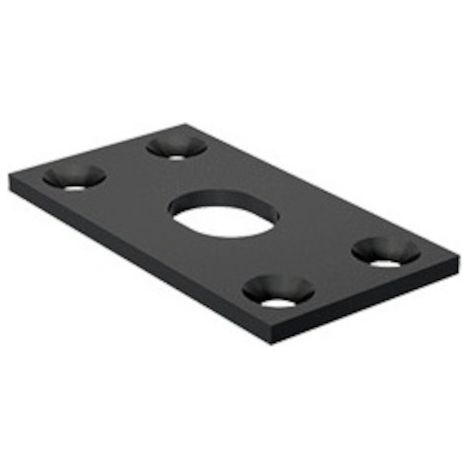Mantion – Gâche à entailler 65x35x3 mm – Acier zingué – Pour verrous 1314 – Gâche à souder ou à visser – Ø 14 ou 16 mm (1/5)