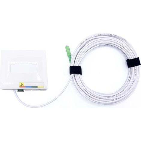 Elfcam - Câble Fibre Optique SC/APC à SC/APC - 40m, Simplex Monomode Ø4,0mm avec PTO Préinstallée, Rallonge pour Boîtier Fibre sans Perte