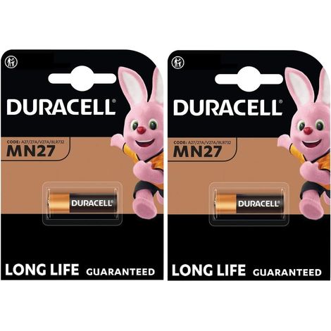 2 x Duracell MN27 27A A27 8LR732 (2 ampoules de 1 batterie) 2 piles 2