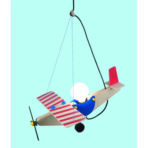 B-Ware / Kinderzimmer Pendelleuchte aus Holz, Design HOLZFLIEGER (1/5)