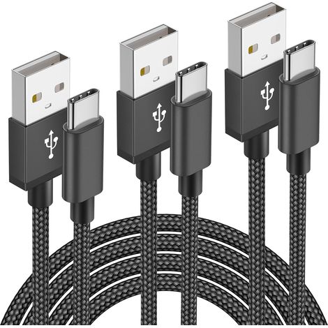 Câble USB C Charge Rapide [Lot de 3,1M+2M+3Mètres] Cable USB Type C Chargeur pour Samsung Galaxy S20 S21 S22 Plus Ultra S10 S10E S8 S9 A51 A71 A31 A52 A72 A41 A21 A21S A50 A40 A70 A13 A53 A12 A42 A20E (1/5)
