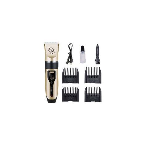 Tondeuse professionnelle pour chiens et chats, 8 pièces, poils longs et épais, silencieuse, électrique, Rechargeable, Kit de tondeuse pour chiens et chats (1/5)
