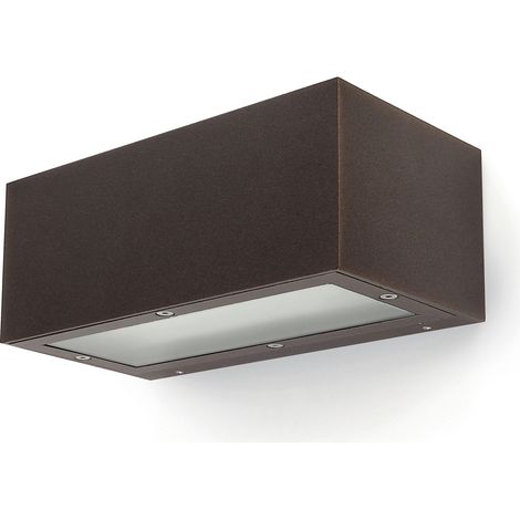 Aplique de pared ISORA doble emisión Marrón cobrizo E27 20 W IP65 (1/4)