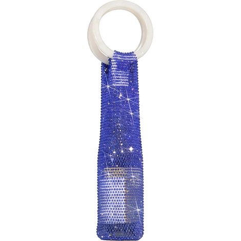 Diamantes de imitación de moda con diseños tejidos a mano y azul real