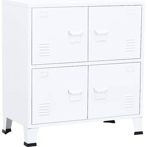 Classeur Design moderne, Armoire Etagère de rangement, Blanc 75x40x80 cm Acier OIB8053E (1/5)