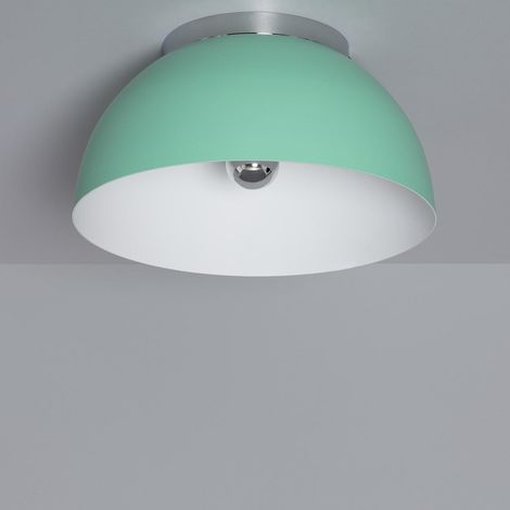 Plafonnier Rond Aluminium Ø305 mm Bosco Silver Vert Céladon