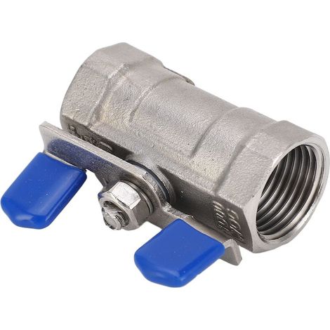 1/2in NPT DN15 Ball Valve 304 Stainless Steel Female Thread Pipe Fitting Valve with Butterfly Handle (1/5)