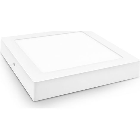 Downlight LED carré mat blanc surface 6w froid