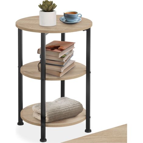 Table d'appoint 40 x 61 cm en panneau de fibres bois clair
