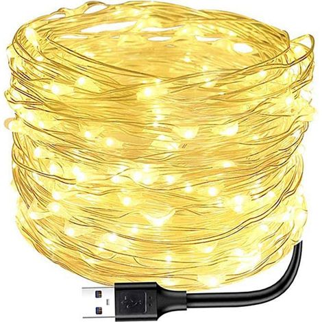 USB-Lichterkette, weiche LED-Lichterkette für Partydekorationen, Schlafzimmer, Tischdekoration, Lichterkette, 5 m flexibles Kabel, 50 LEDs (1/4)