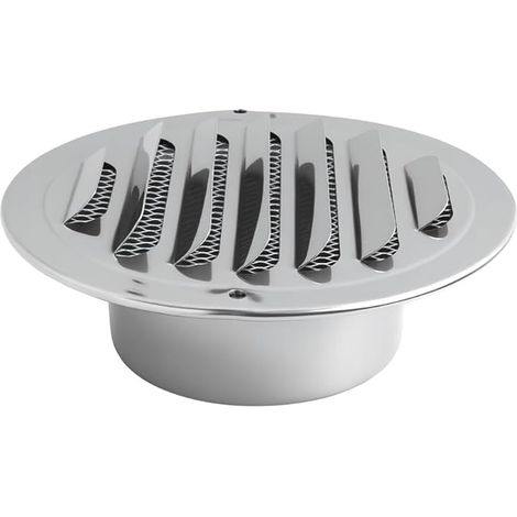 Rejilla de ventilación de acero inoxidable de 100 mm, rejilla de ventilación resistente a la intemperie, rejilla de ventilación exterior con mosquitera, protección segura para ventanas. (1/5)