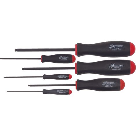 Satz metrischer Kugelschraubendreher. 6er-Set 1,5-5mm  Bondhus 10686