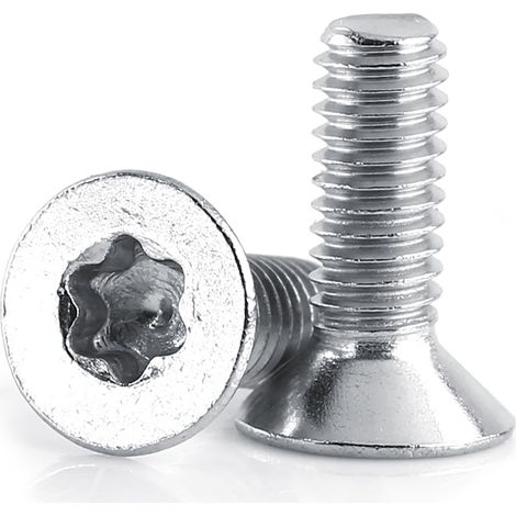 50 vis à métaux à tête plate en acier inoxydable SS304 M4 (1/5)